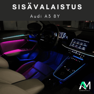Audi A3 sisävalaistus koko autoon