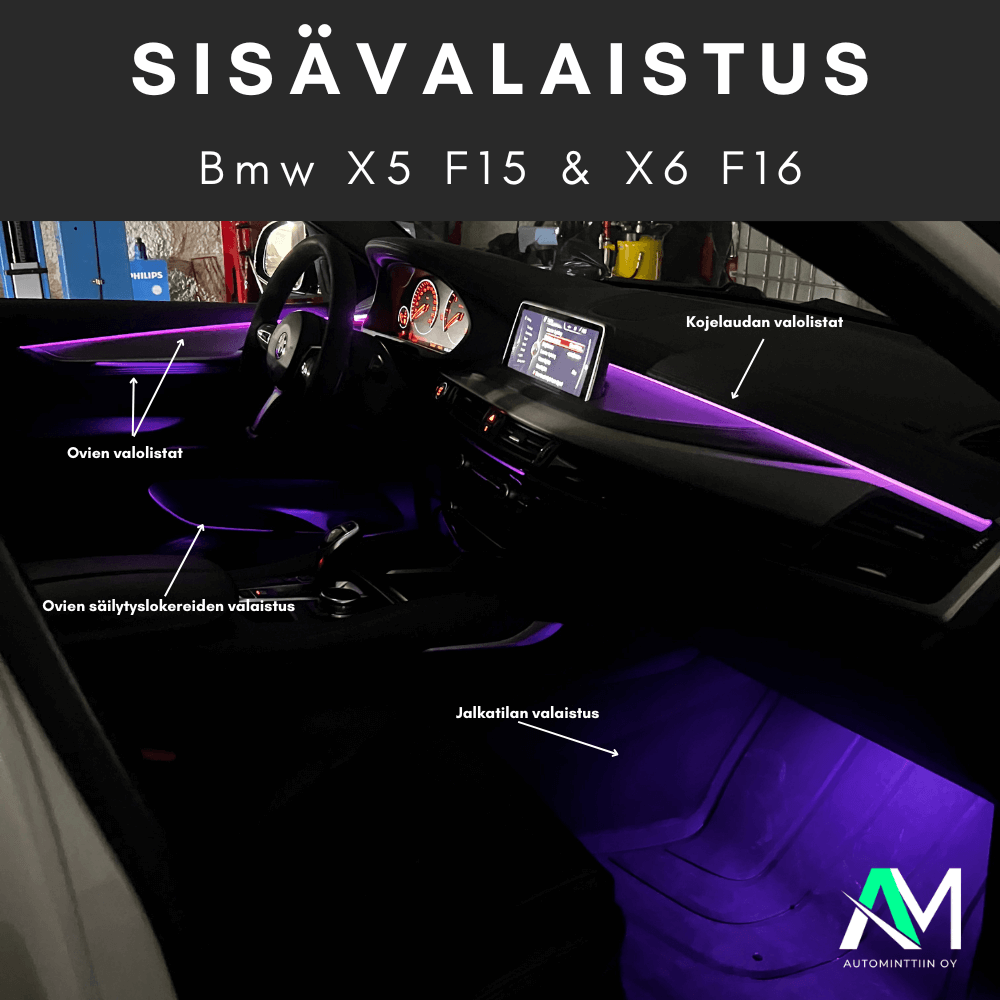 Bmw x6 f16 sisävalot