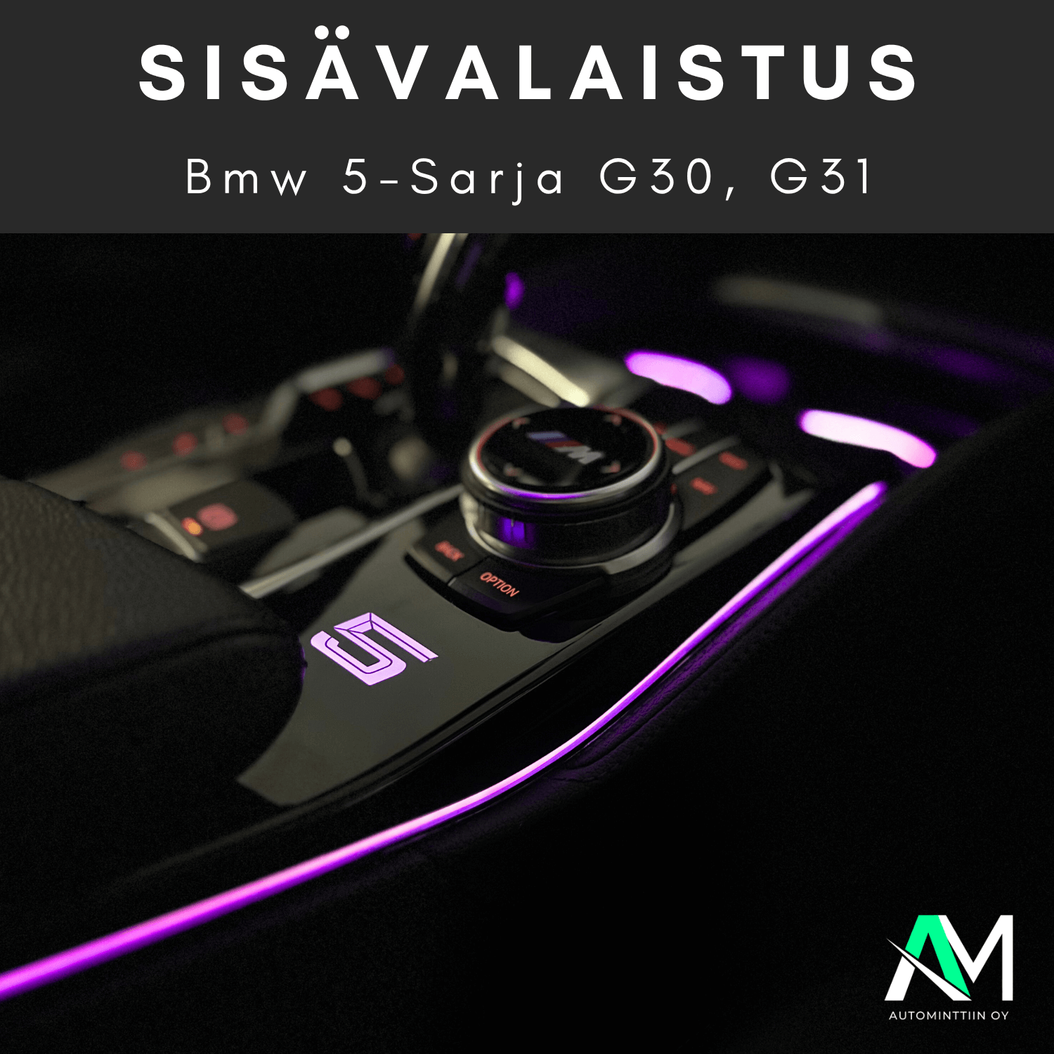 Bmw G30 Valaistu keskikonsoli