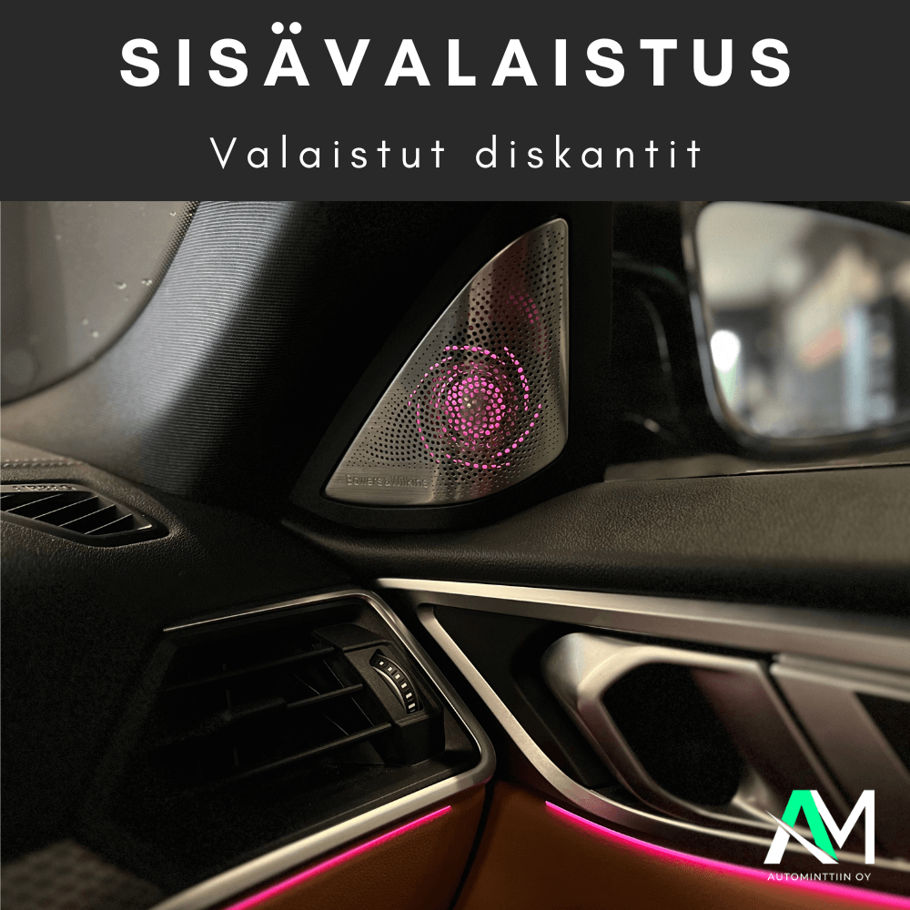Bmw 4-sarja G22 valaistut kaiutinsuojat