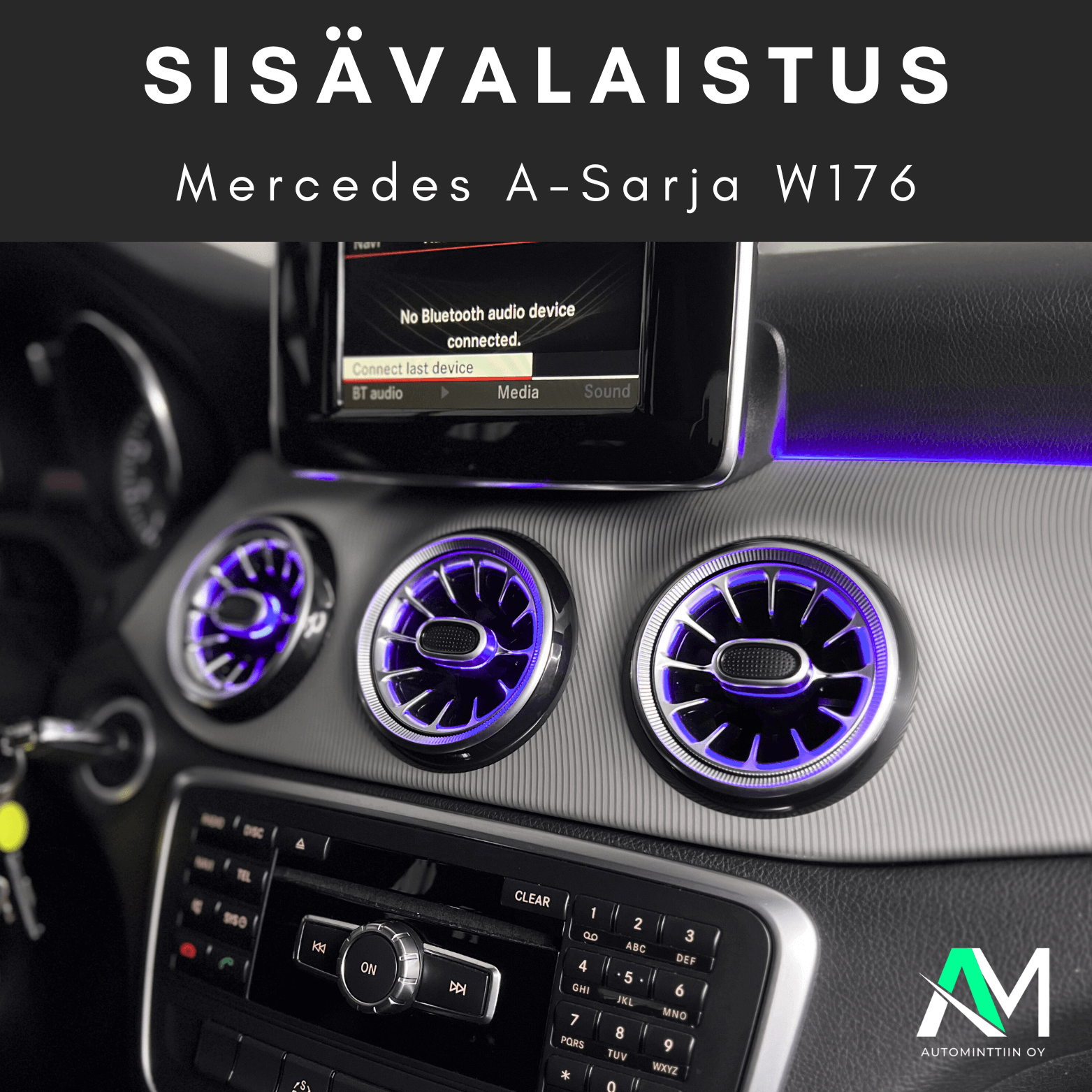 Mercedes W176 Tunnelmavalaistus