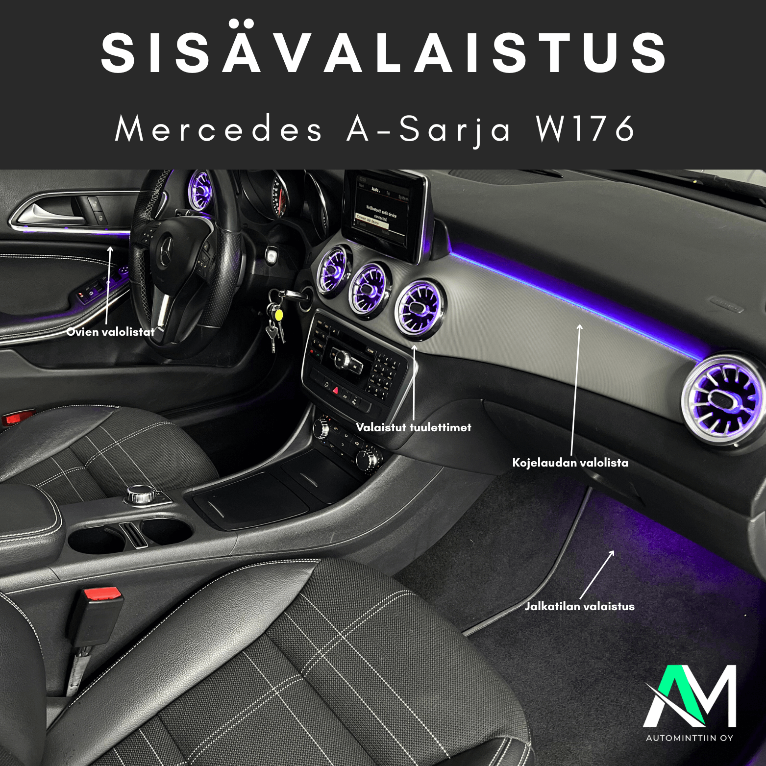 Mercedes W176 Sisätilanvalaistus