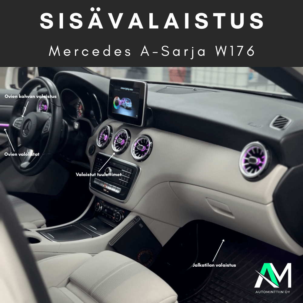mercedes w176 sisävalot