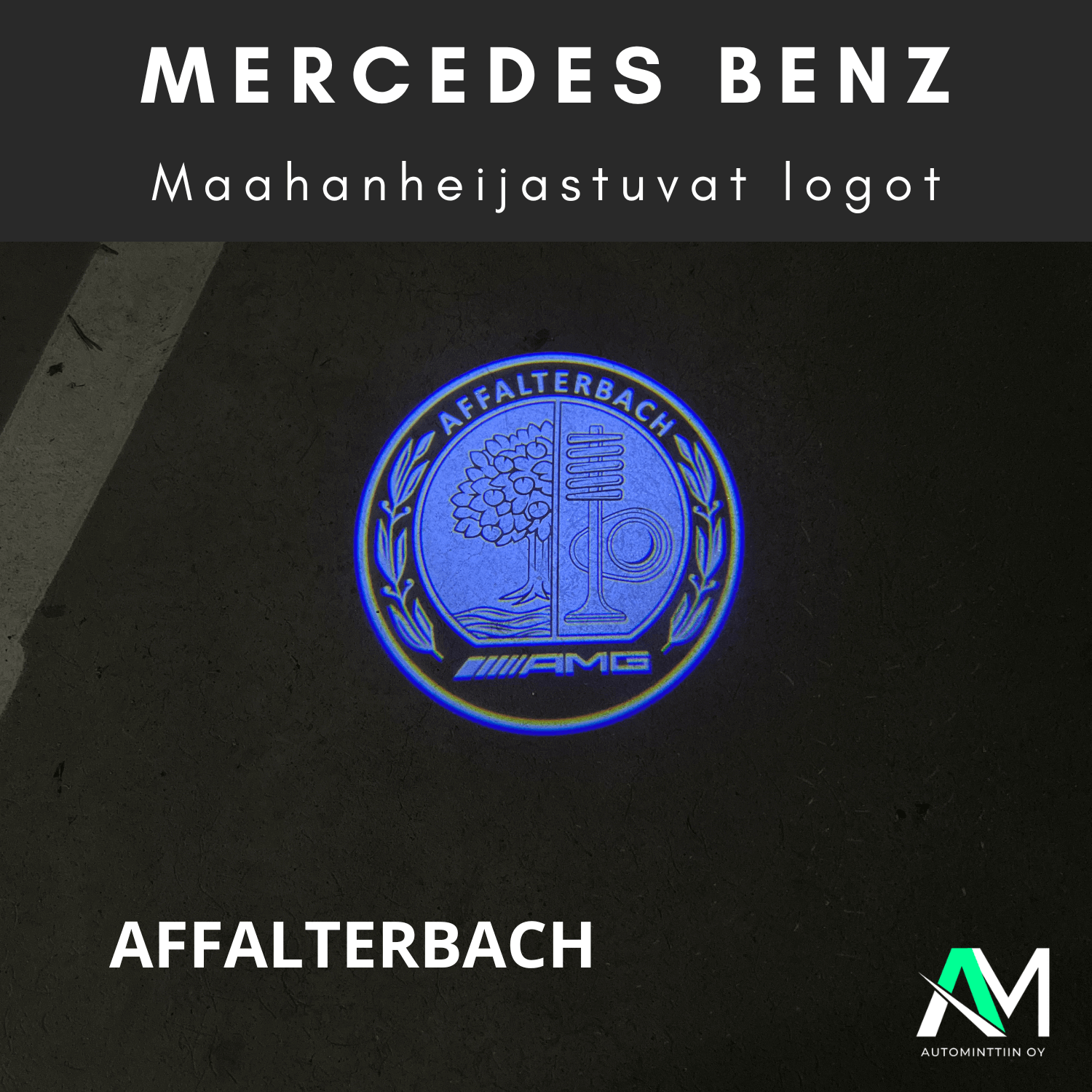 Mercedes maahanheijastuvat logot