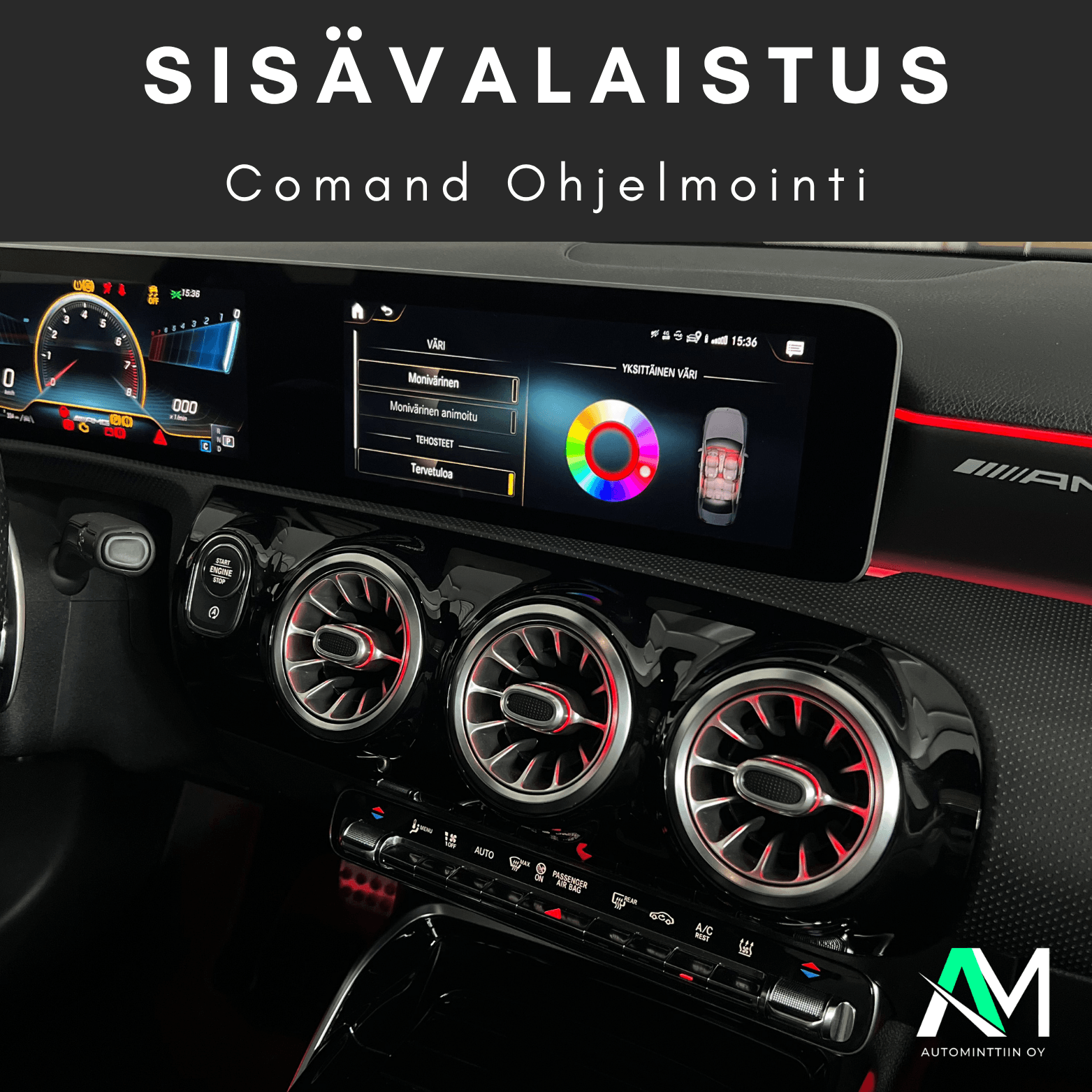 Mercedes CLA W118 Sisävalaistus asennus