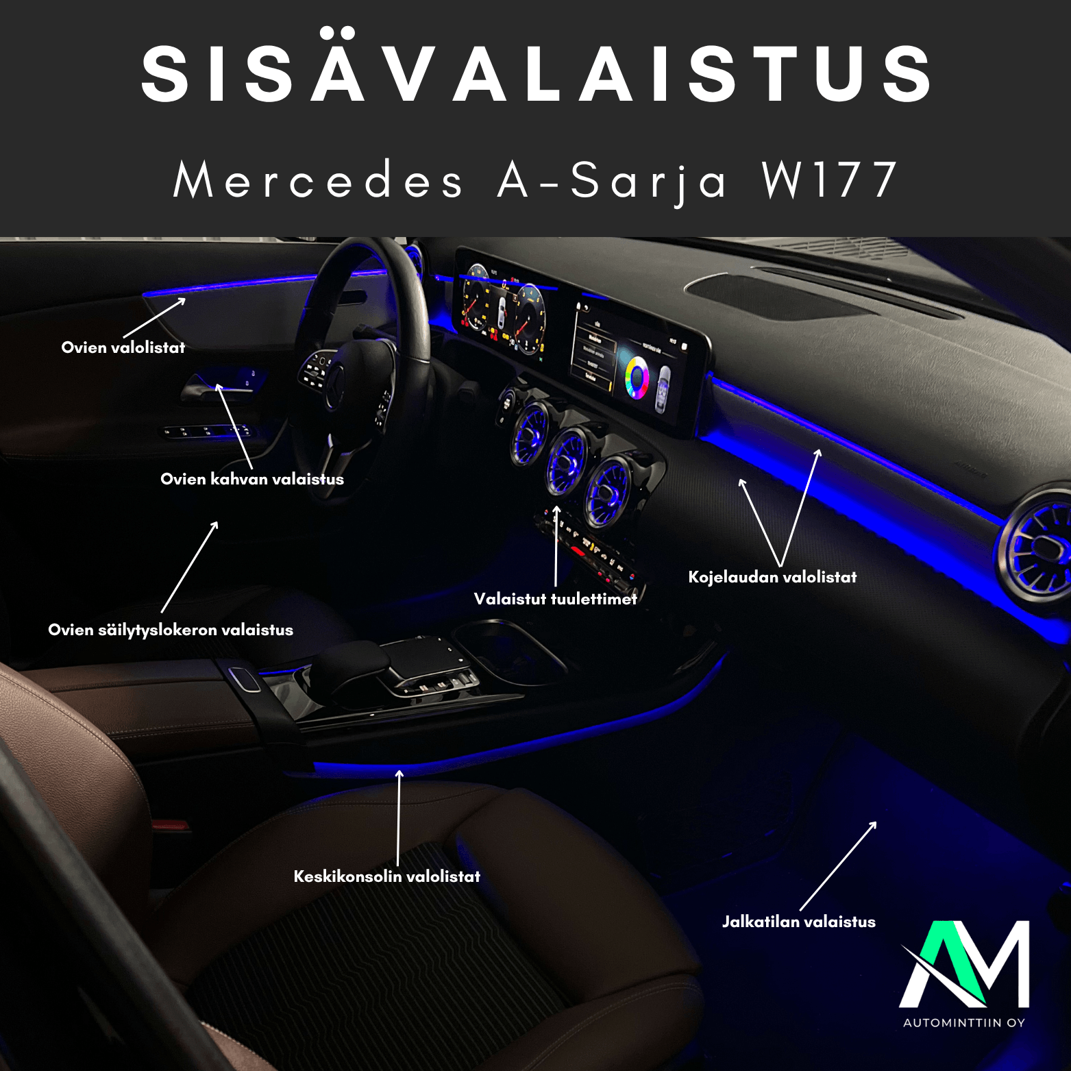 Mercedes CLA W118 Sisävalaistus